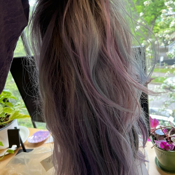 Purple Rooted Festival Wig - Picture 3 of 3